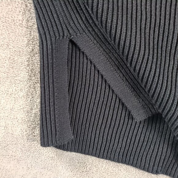 NWT Gap Sweater Womens L Black Turtleneck Ribbed Split Hem Cotton Oversized - Picture 7 of 8